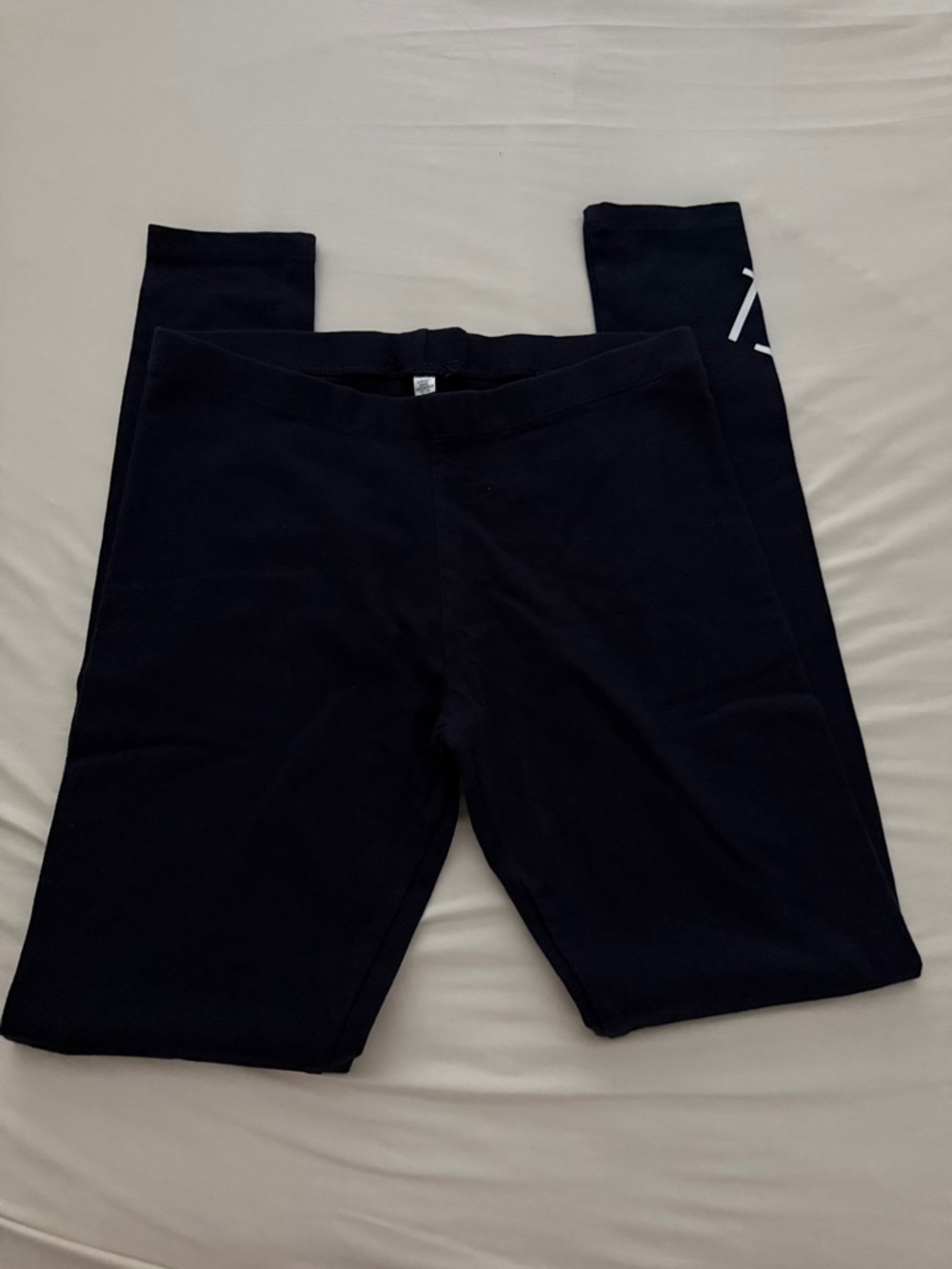 Black Leggings with White Lettering